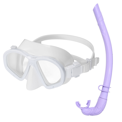 Blue Reef Static Purple Freediving Mask & Snorkel Set
