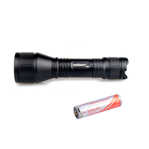 OrcaTorch D550 1000 Lumens Dive Light with Wrist Strap and Extra Battery