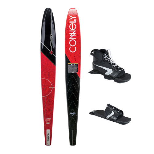 Connelly Men's Aspect Slalom Ski with Shadow Front Boot and Lace Adjustable RTP 67" Ski with L/XL (9-14) bindings