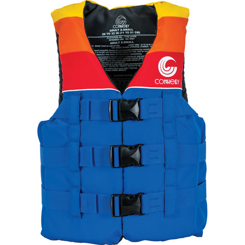 Connelly Junior Retro Nylon Life Vest Blue/Red