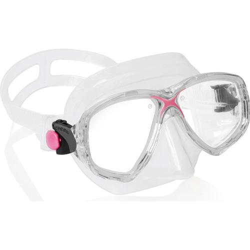 Cressi Marea Adult Snorkeling 2 Window Mask Clear/Pink