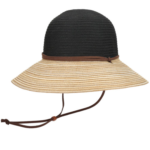 CTR Wanderlust Breeze Crushable Straw Hat for Women Black/Natural Medium/Large