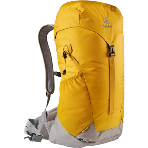 yellow hiking backpack