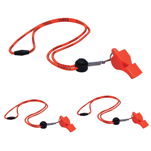 Fox 40 Classic CMG Whistle with Breakaway Lanyard Orange 3-Pack