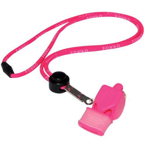 Fox 40 Classic CMG Whistle with Breakaway Lanyard Pink Single