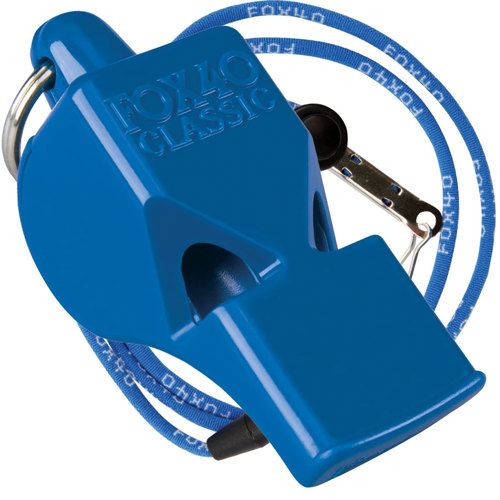 Fox 40 Classic Whistle with Breakaway Lanyard Blue Single