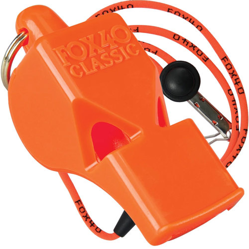 Fox 40 Classic Whistle with Breakaway Lanyard Orange Single