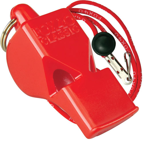 Fox 40 Classic Whistle with Breakaway Lanyard Red Single