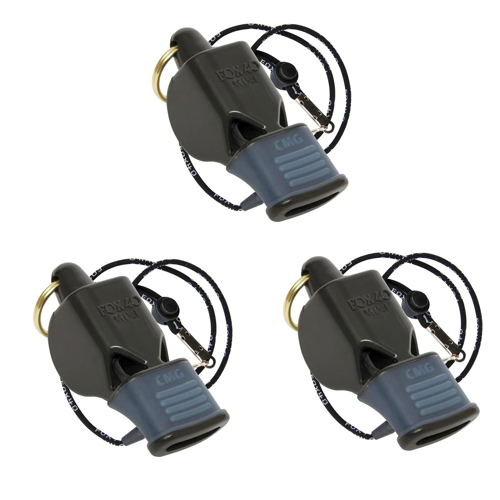 Fox 40 Mini CMG Whistle with Lanyard 3-Pack
