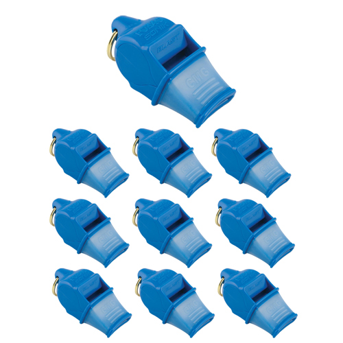 Fox 40 Sonik Blast CMG Whistle with Breakaway Lanyard Blue 10-Pack