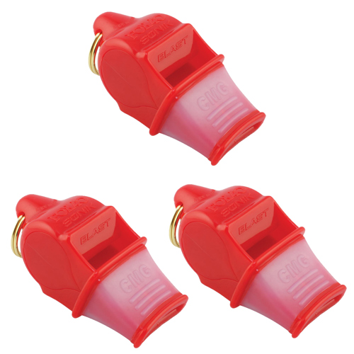 Fox 40 Sonik Blast CMG Whistle with Breakaway Lanyard Red 3-Pack
