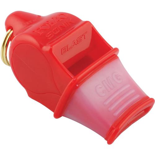 Fox 40 Sonik Blast CMG Whistle with Breakaway Lanyard Red Single