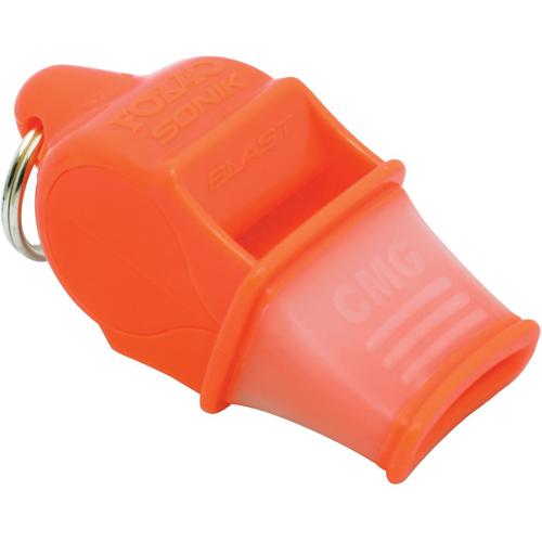 Fox 40 Sonik Blast CMG Whistle with Breakaway Lanyard Orange Single