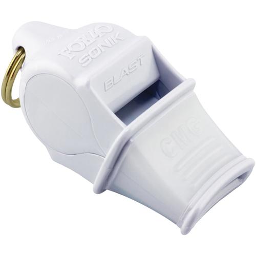 Fox 40 Sonik Blast CMG Whistle with Breakaway Lanyard White Single