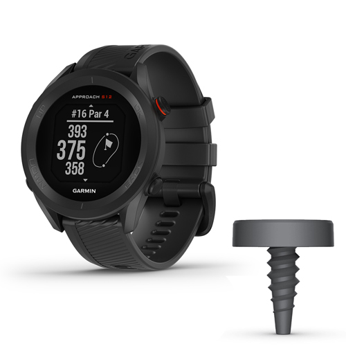 Garmin Approach S12 GPS Golf Watch w/CT1 Club Lightweight 16-Pack Tracking Tags