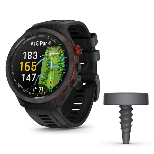 Garmin Approach S70 47mm GPS Golf Smartwatch with CT1 Club 16-Pack Tracking Tags