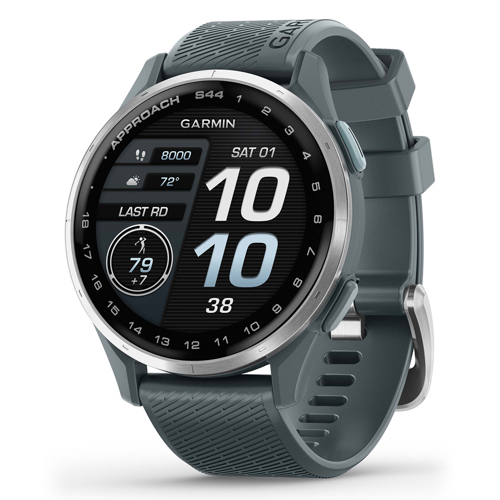 Garmin Approach S44 43mm AMOLED GPS Golf Smartwatch Silver/Twilight Silicone Band