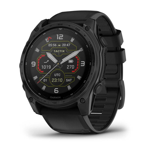 Garmin tactix 8 51mm Solar Tactical GPS Smartwatch with Ballistics & Black Band