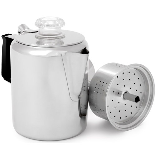 GSI Outdoors Glacier Stainless Coffee Perculator - Stove Top