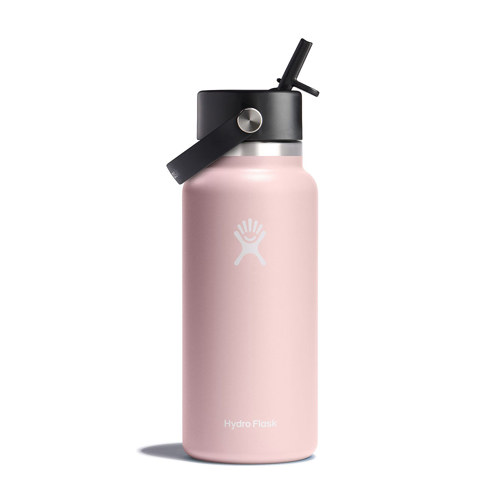 Hydro Flask 32 oz Wide Mouth Vacuum Insulated Water Bottle with Flex Straw Cap