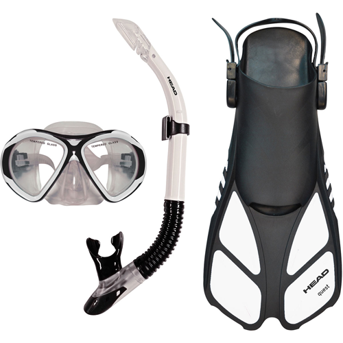 Head Quest Travel Snorkeling Set, Mask/Snorkel/Fin SunnySports