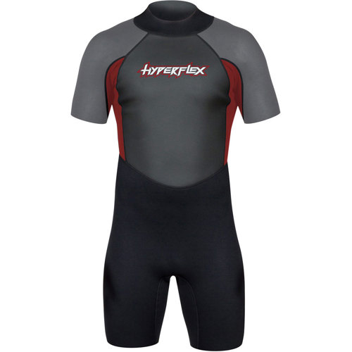 Hyperflex Men's Access 2.5mm Back Zipper Spring Suit, Black Large Red