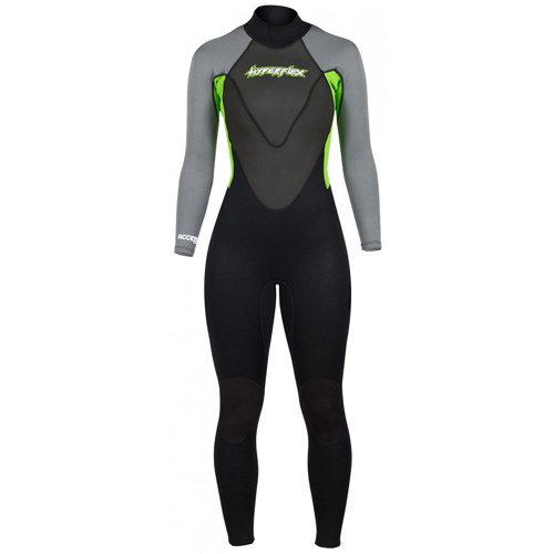 Hyperflex 3/2mm Access Women's Full Suit 14 Black/Green