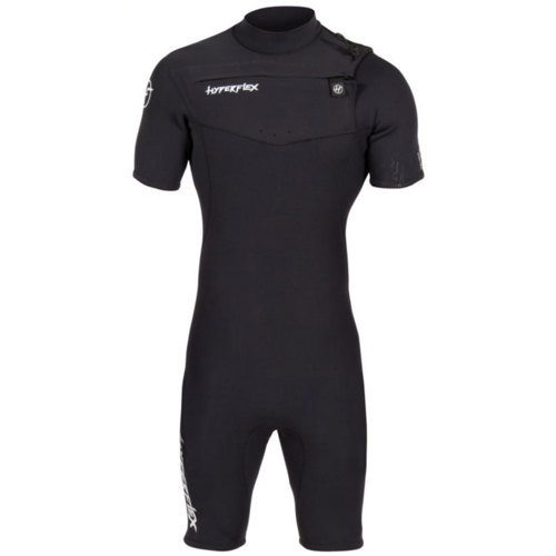 Hyperflex 2.5mm Vyrl Men's Chest Zip Springsuit Wetsuit Medium Black