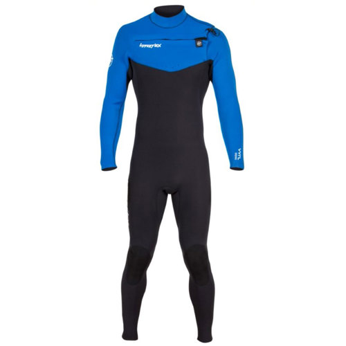 Hyperflex 4/3mm Vyrl Men's Chest Zip Full Wetsuit Black/Blue Medium