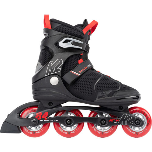 K2 Sports F.I.T 84 PRO Inline Skates for Men Black/Red 10
