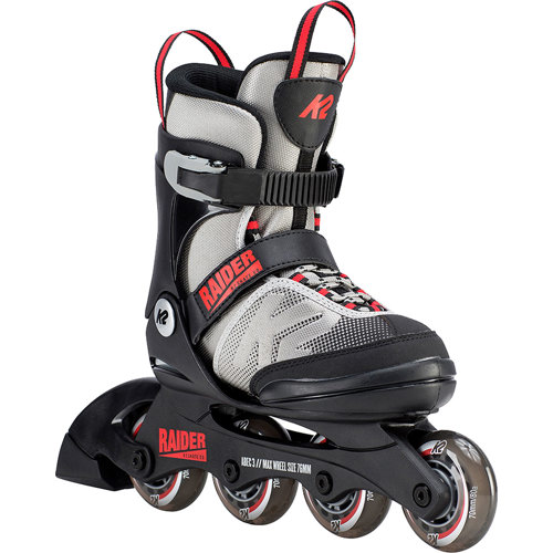 K2 Sports Raider Pro Inline Skate for Youth Boy Grey/Red