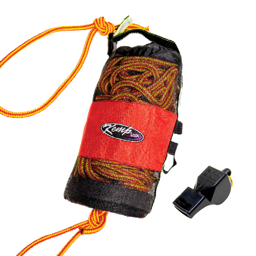 Kemp Throw Bag with 3/8" Yellow Rope and Bengal Safety Whistle 75'