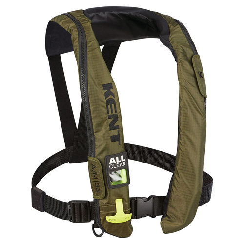 Kent A/M-33 All Clear Automatic/Manual Inflatable Life Jacket Green