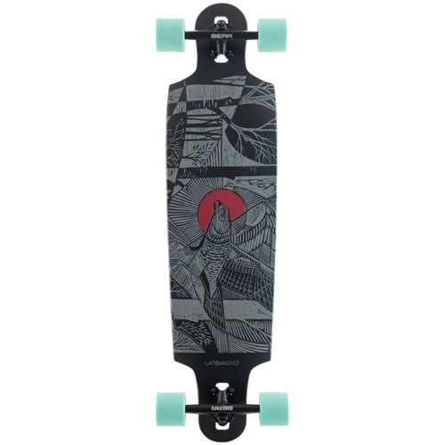 Landyachtz Drop Cat 38 - Seeker Black Drop Through Longboard Complete Skateboard