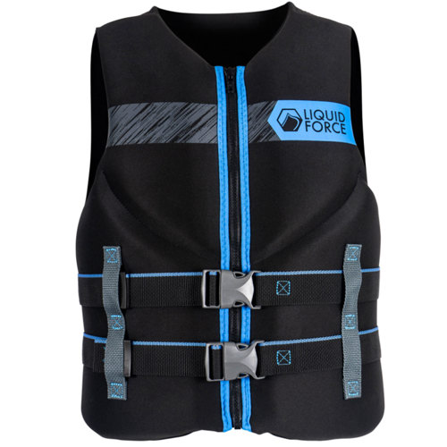 Liquid Force Hinge Classic CGA Life Vest for Men Black/Blue Large