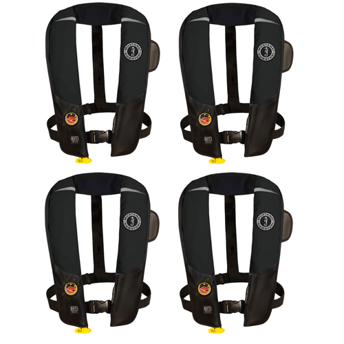 Mustang HIT Inflatable PFD Black 4-Pack
