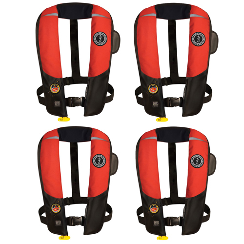 Mustang HIT Inflatable PFD Red/Black 4-Pack
