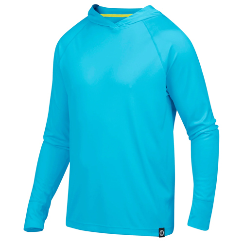 Mustang Survival Adelphi UV Hooded Long Sleeve for Men Large Bluefin