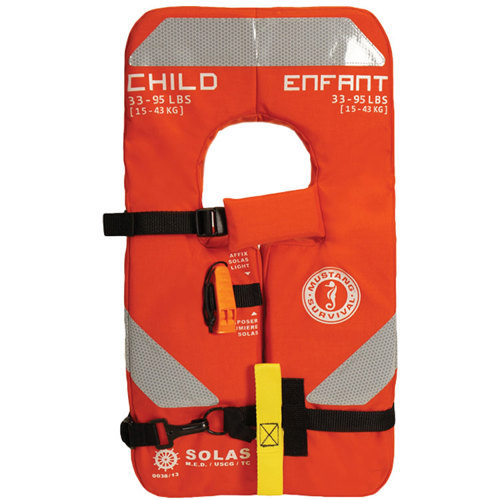 Mustang Survival 4-One SOLAS Life Jackets, Orange Child