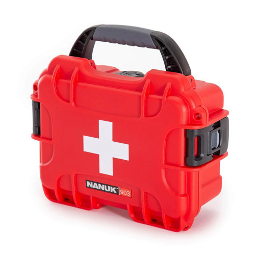 Nanuk 903 Waterproof First Aid Case, Red
