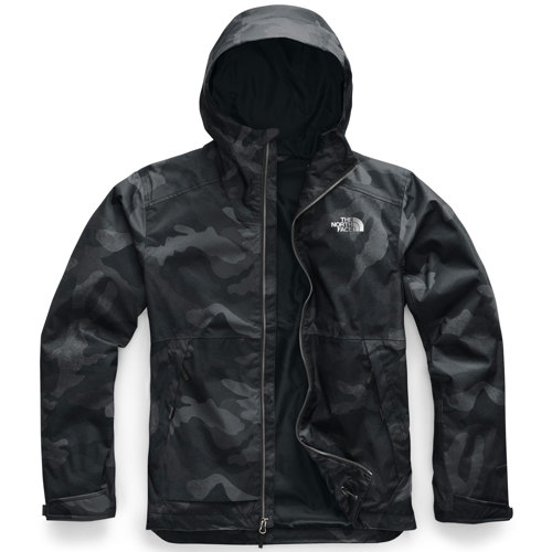 north face black camo jacket