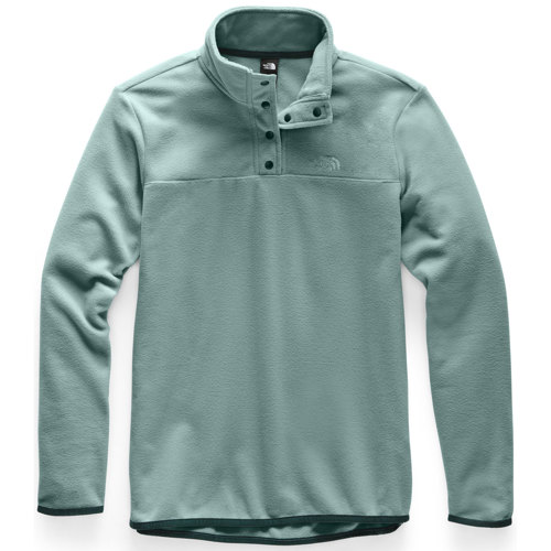 the north face tka glacier snap neck pullover fleece in khaki