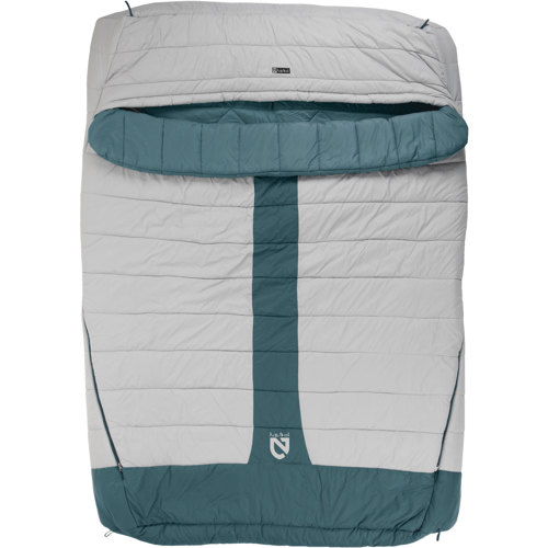 Nemo Jazz 20 Degree Synthetic Sleeping Bag, Double Luxury, Aluminum / Wave Blue