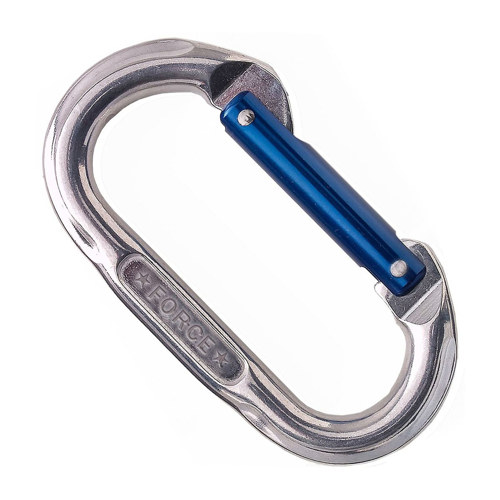 NRS Public Safety SMC Force Oval Carabiner Silver/Blue