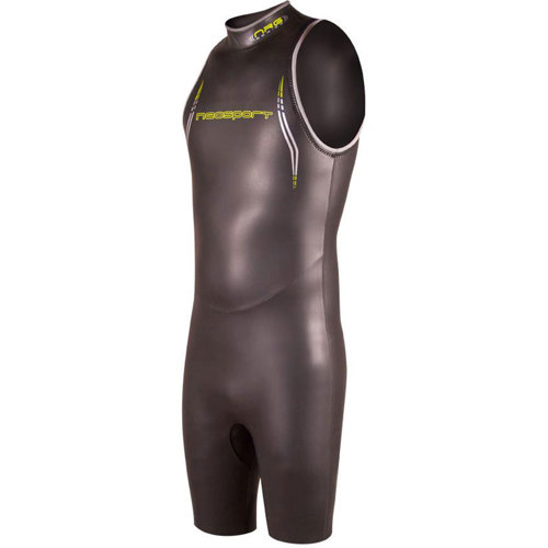 NeoSport Triathlon 5/3mm NRG Men's Sleeveless Short Suit X-Small Black/Yellow
