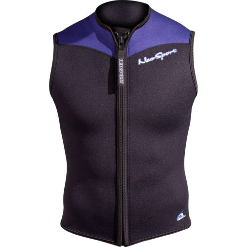 NeoSport 2.5mm Men's Front Zip Vest Wetsuit Medium Black/Blue
