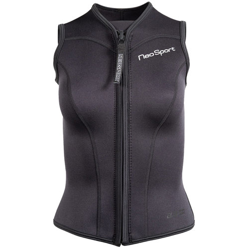 NeoSport 2.5mm Women's Front Zip Vest Wetsuit 12 Black