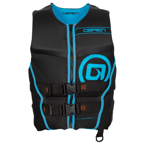 O'Brien Flex V-Back Life Jacket for Men Cyan Medium