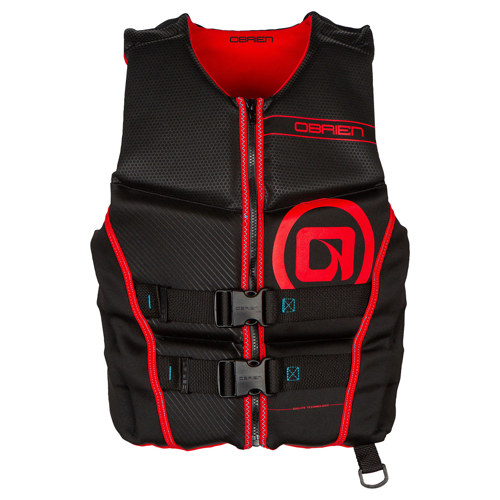 O'Brien Flex V-Back Life Jacket for Men Red Medium