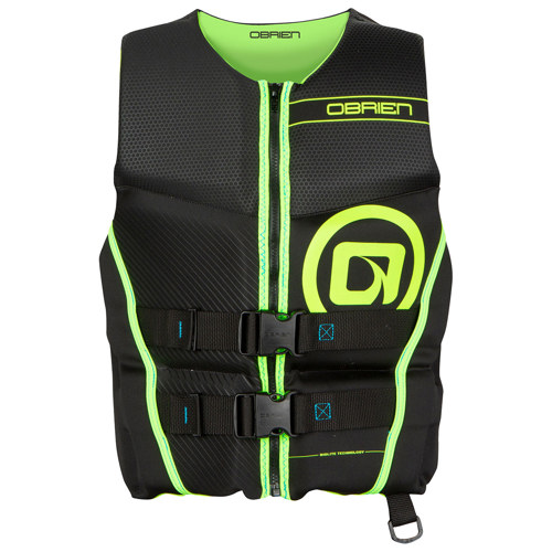 O'Brien Flex V-Back Life Jacket for Men Green Small